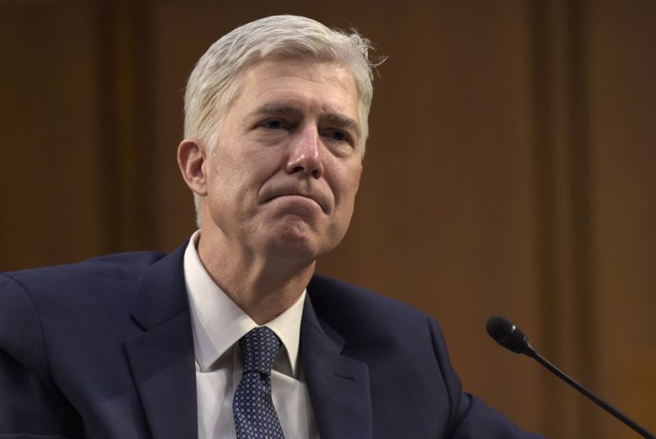 Supreme Court Justice Neil Gorsuch during his confirmation hearing before the Senate Judiciary Committee. on Capitol Hill in Washington, Wednesday, March 22, 2017