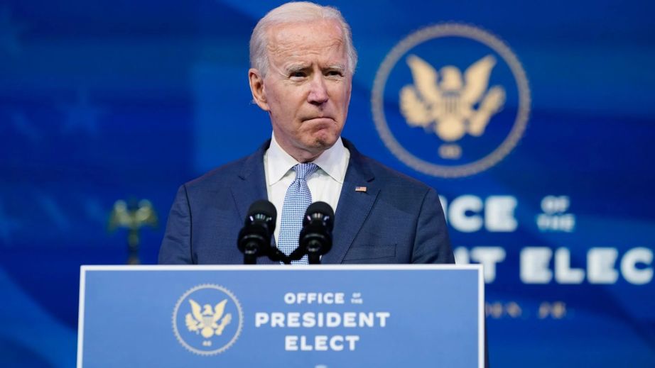 President-elect Joe Biden speaks at The Queen theater in Wilmington, Del. (AP Photo/Susan Walsh)